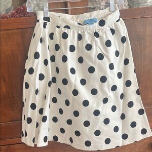 CeCe Black Polka Dot Skirt on Cream